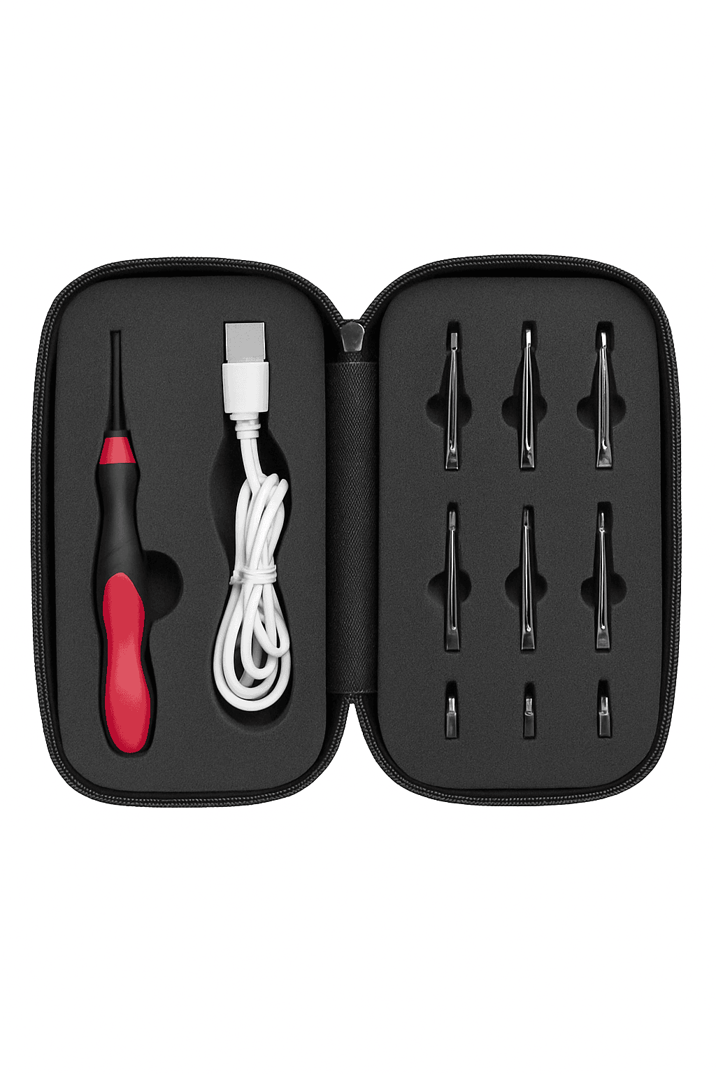 9-in-1 Light Up Crochet Hook Set for Clear, Comfortable Stitching-pink handle