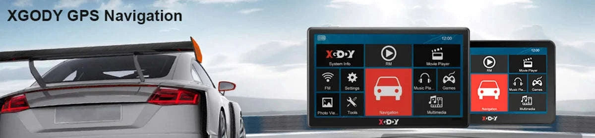 9-inch Car GPS Navigation with UK/EU Maps and Voice Guidance-9" / Europe / United Kingdom|black