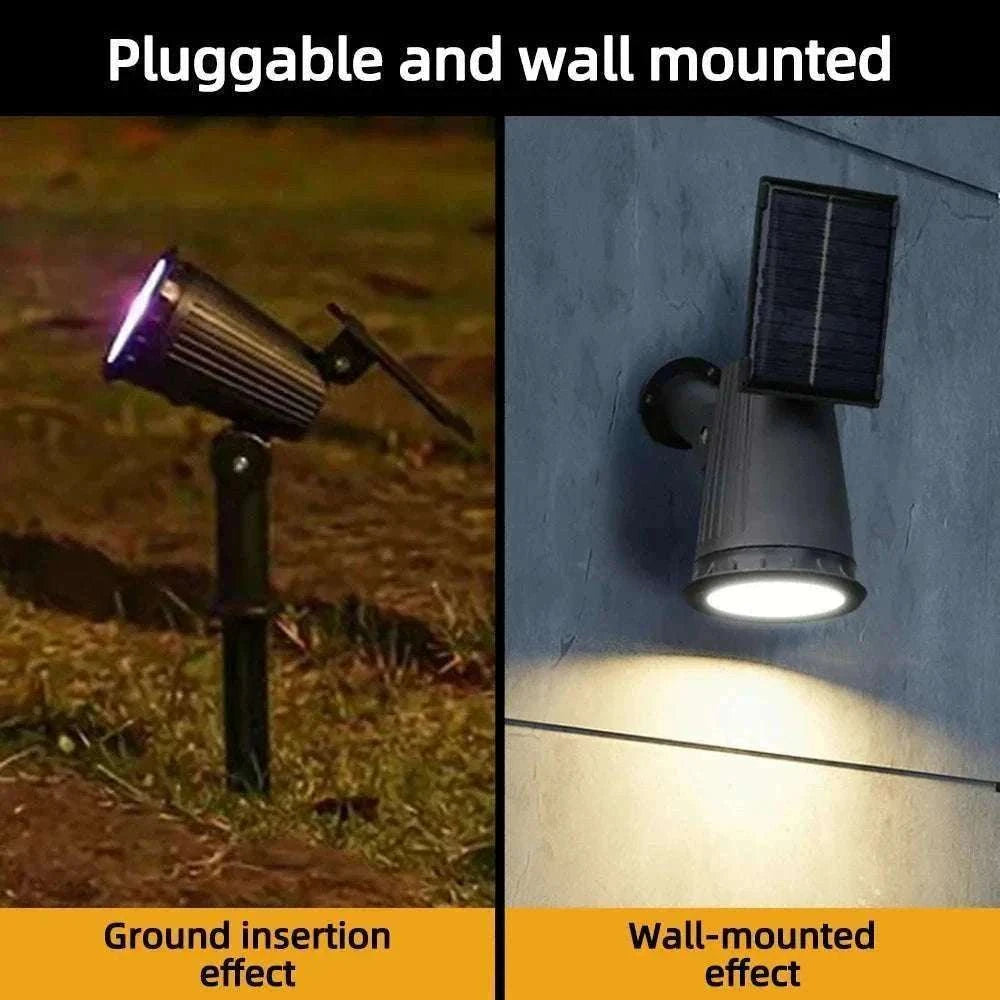9 LED Solar Spot Lights Outdoor RGB IP65 Waterproof-2pc RGB light / 0-5W