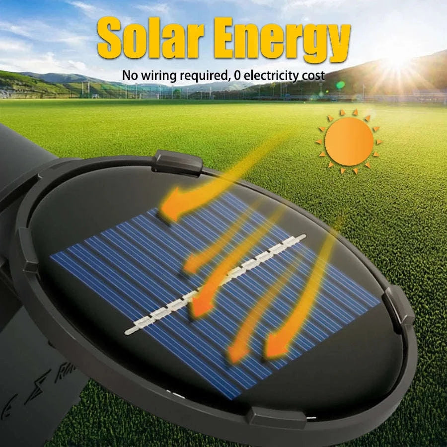 9 LED Solar Spot Lights Outdoor RGB IP65 Waterproof-2pc RGB light / 0-5W