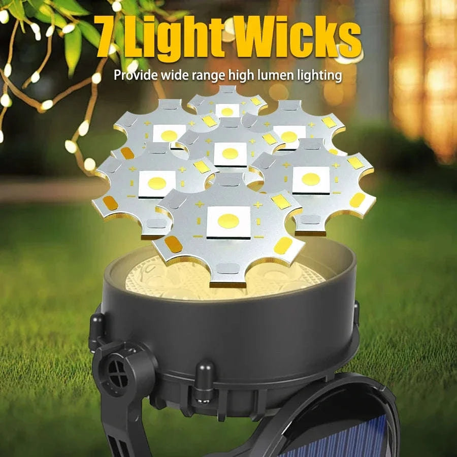 9 LED Solar Spot Lights Outdoor RGB IP65 Waterproof-2pc RGB light / 0-5W