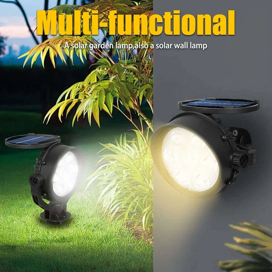 9 LED Solar Spot Lights Outdoor RGB IP65 Waterproof-2pc RGB light / 0-5W