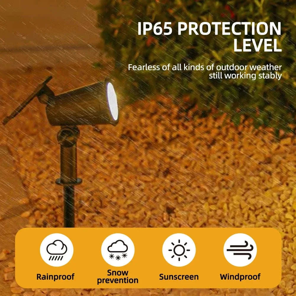 9 LED Solar Spot Lights Outdoor RGB IP65 Waterproof-2pc RGB light / 0-5W