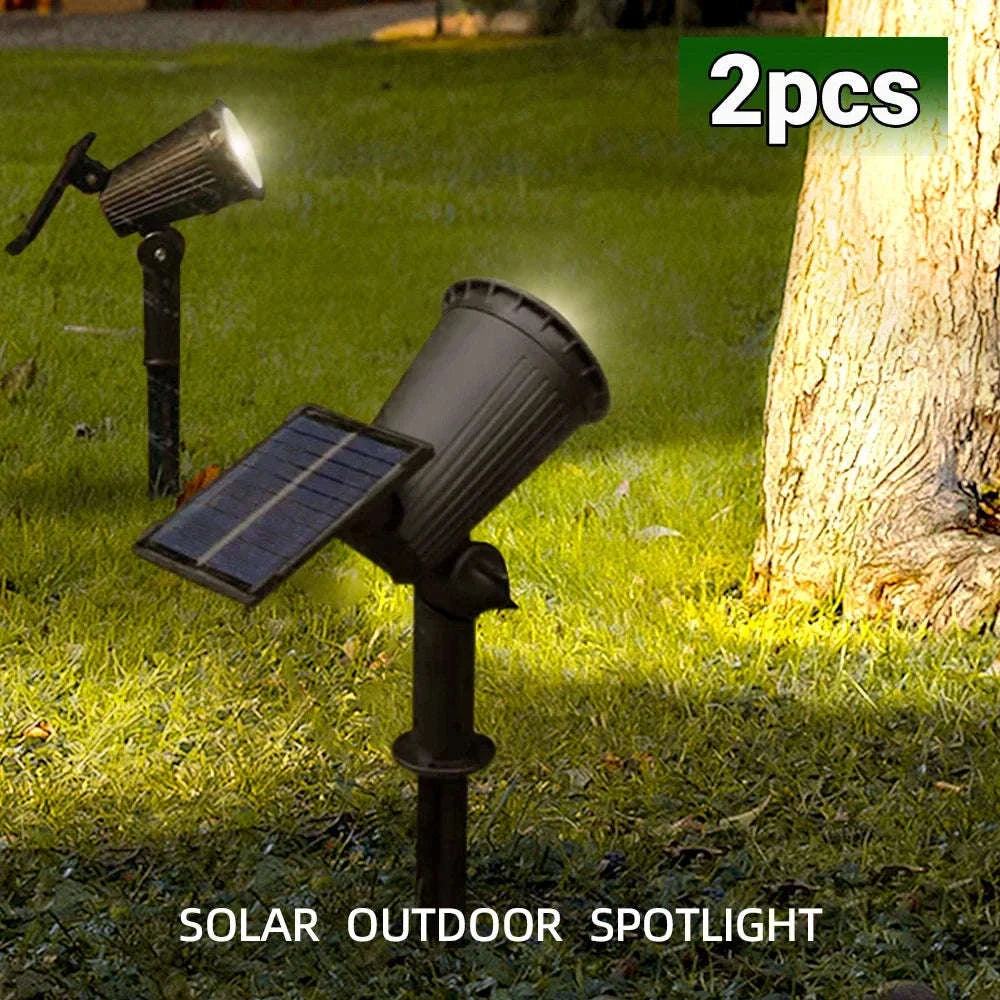 9 LED Solar Spot Lights Outdoor RGB IP65 Waterproof-2pc RGB light / 0-5W