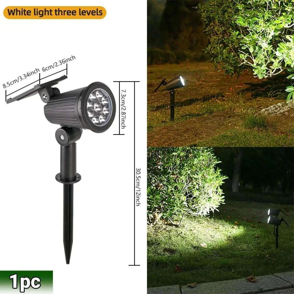 9 LED Solar Spot Lights Outdoor RGB Waterproof Landscape-2pc RGB light / 0-5W