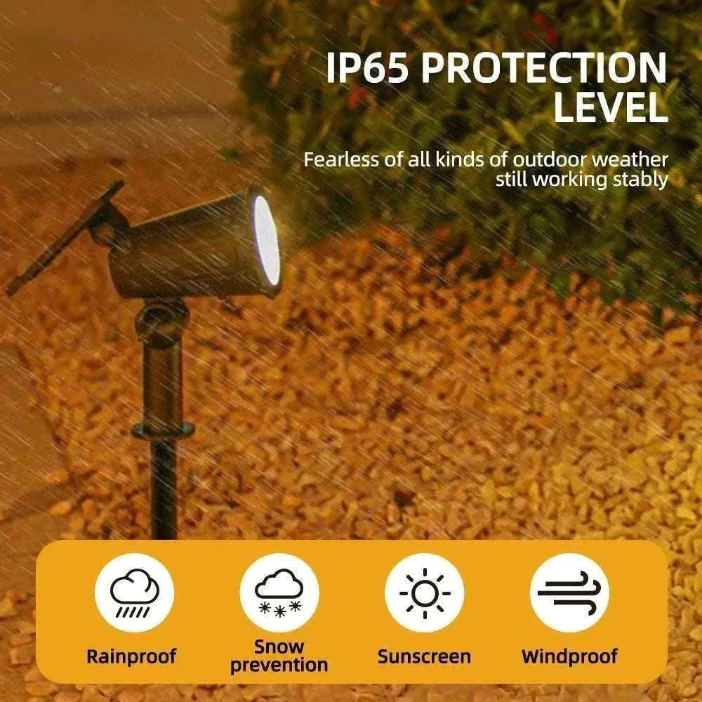 9 LED Solar Spot Lights Outdoor RGB Waterproof Landscape-2pc RGB light / 0-5W