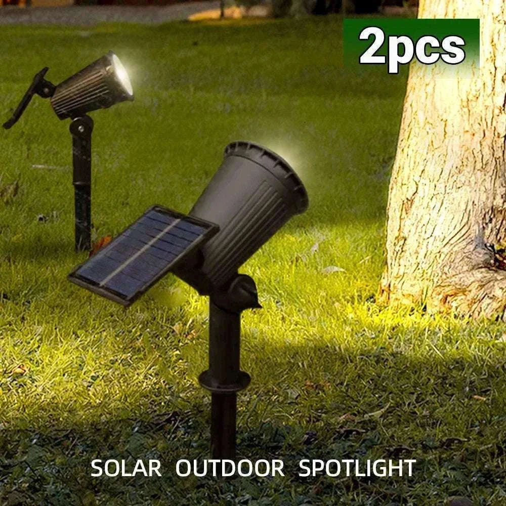 9 LED Solar Spot Lights Outdoor RGB Waterproof Landscape-2pc RGB light / 0-5W