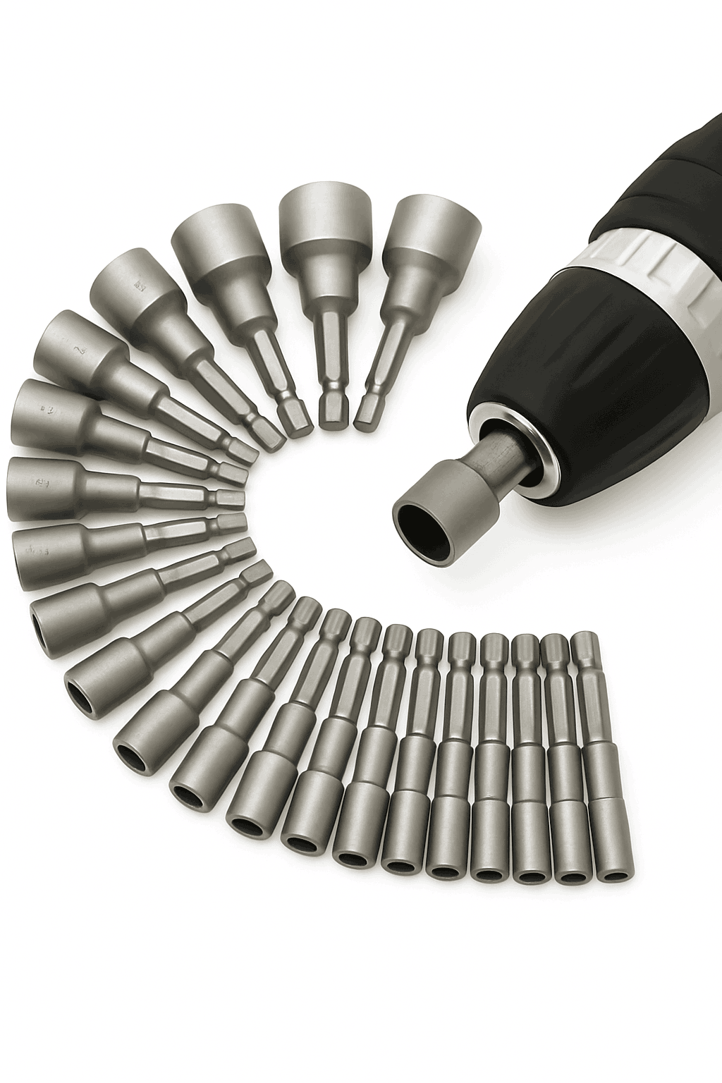 9-Piece Hex Socket Nut Driver Set for Accurate Fastening-9pcs