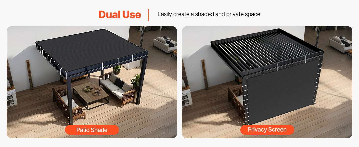 90% Sun Shade Cloth HDPE Pergola Cover for Patio Garden-185GSM 12x12ft Beige / United States