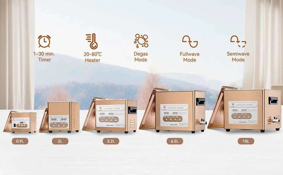 900ML Ultrasonic Cleaner 40kHz Jewelry, Glasses & Parts Cleaning Machine-110V-US Plug / China Mainland