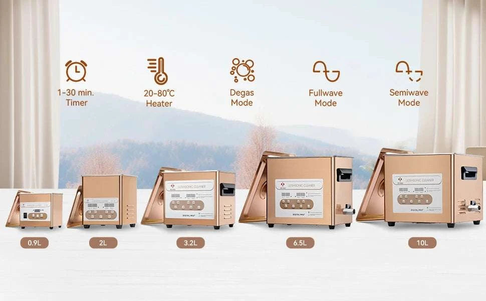 900ML Ultrasonic Cleaner 40kHz Jewelry, Glasses & Parts Cleaning Machine-110V-US Plug / China Mainland