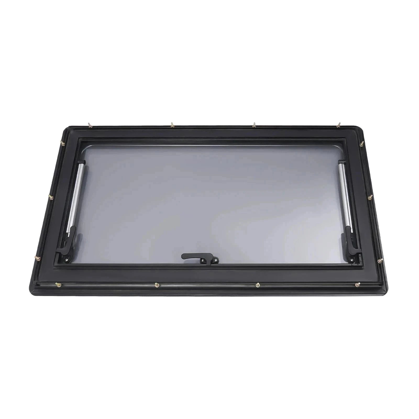 900x500mm Caravan Ventilation Window with Blind and Screen-Black / spain