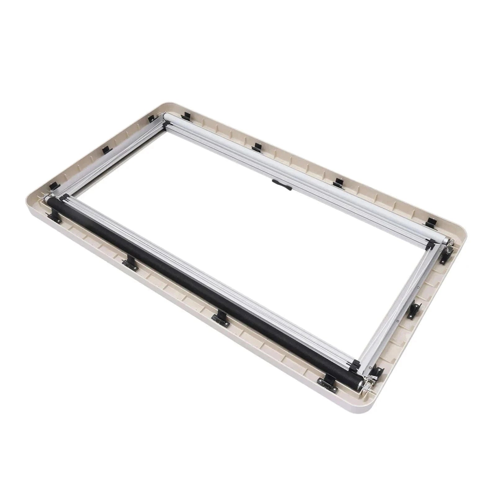 900x500mm Caravan Ventilation Window with Blind and Screen-Black / spain