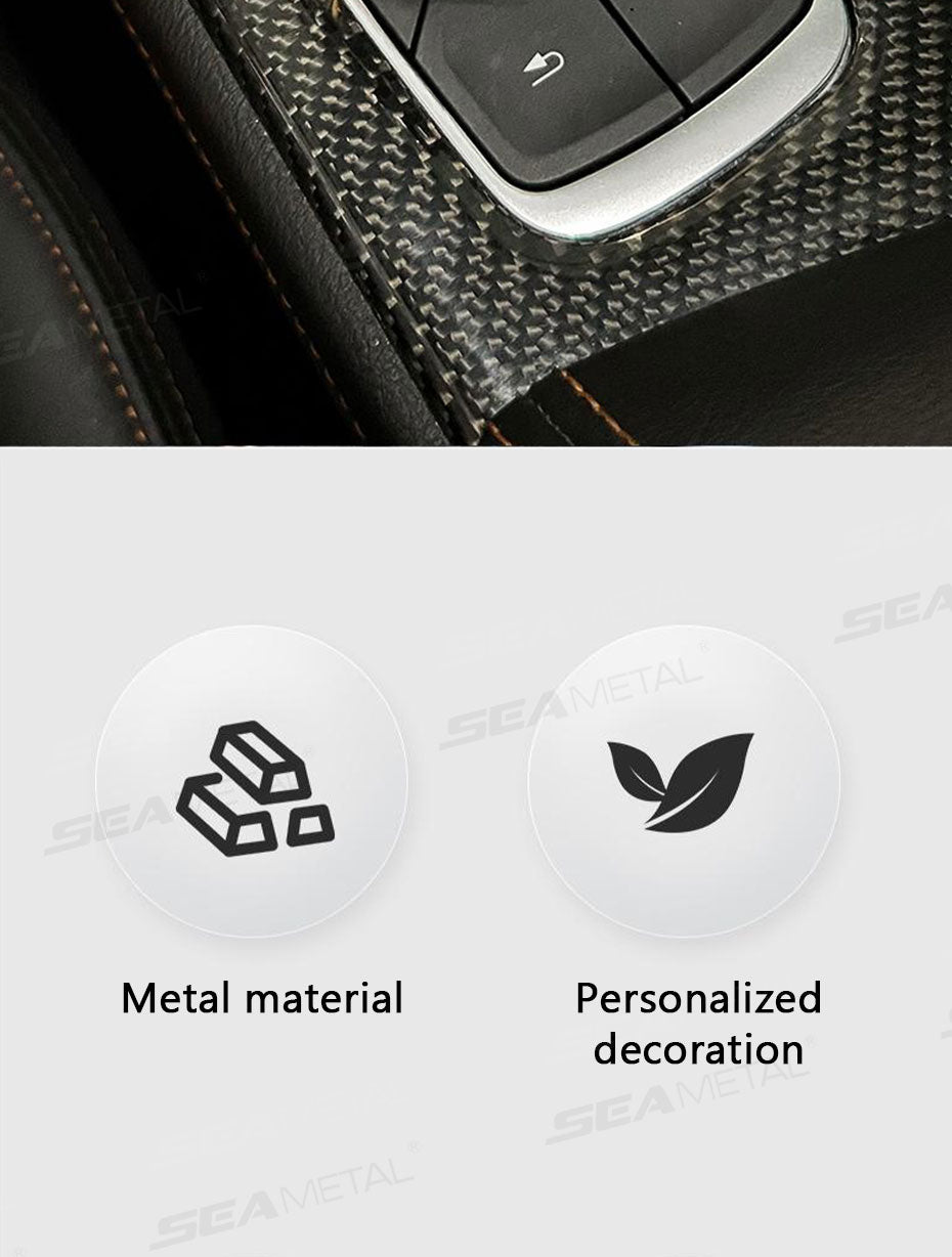Metal Car Knob Decoration Red Self-Adhesive Interior Trim