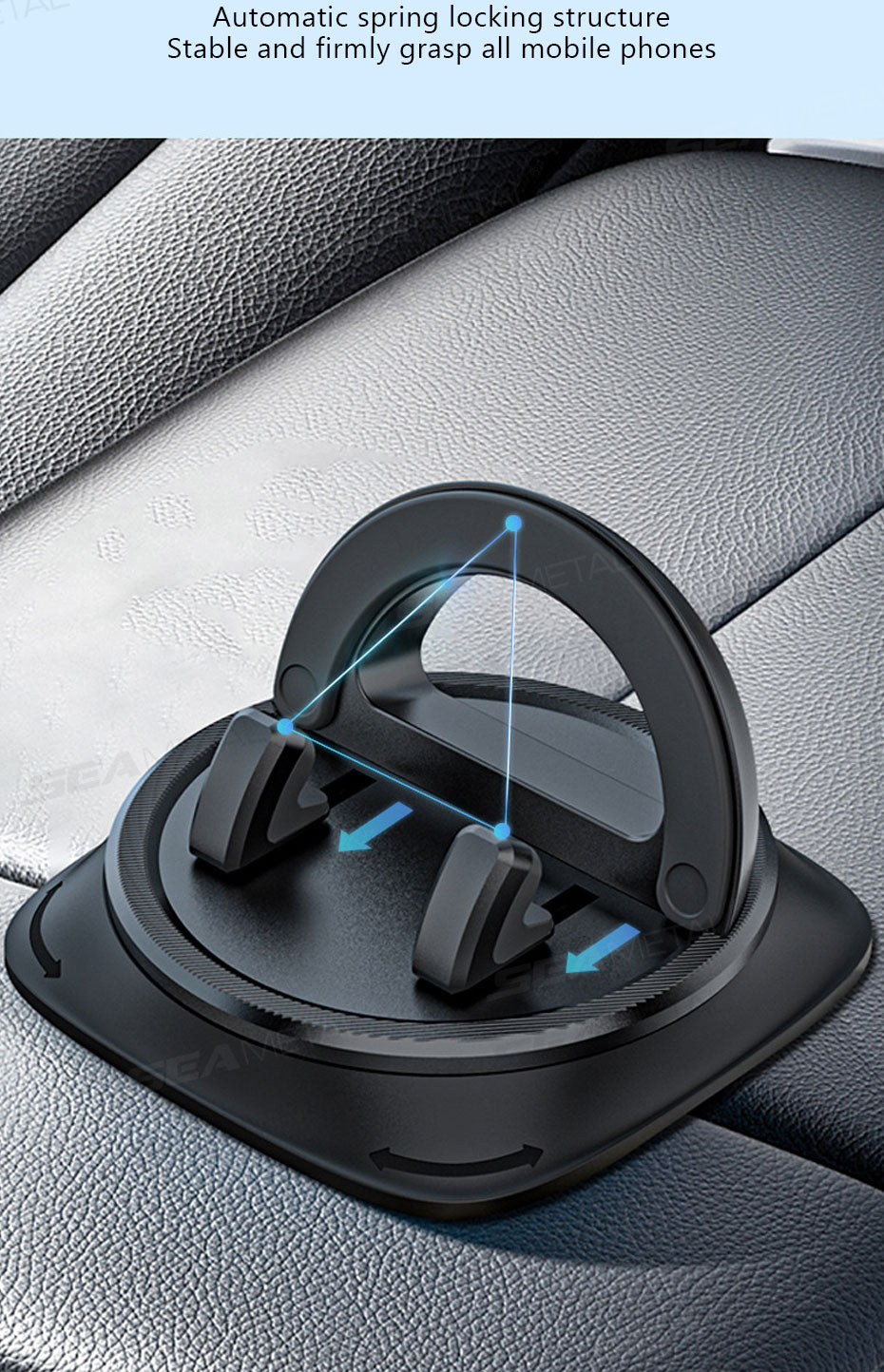 SEAMETAL Dashboard Car Phone Holder Anti Slip Stable Phone Mount Head-Up Auto Navigation Holder Universal for 4-7.2in Smartphone