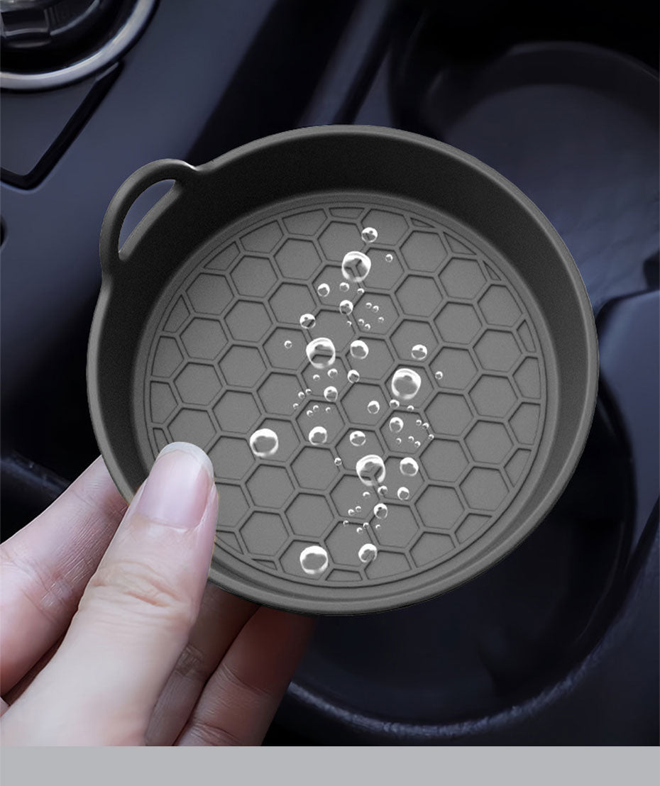 SEAMETAL 2Pcs Anti-Slip Coaster for Car Stable Food Grade Silicone Gel Drink Holder Pad Universal 7cm Auto Cup Holder Coaster