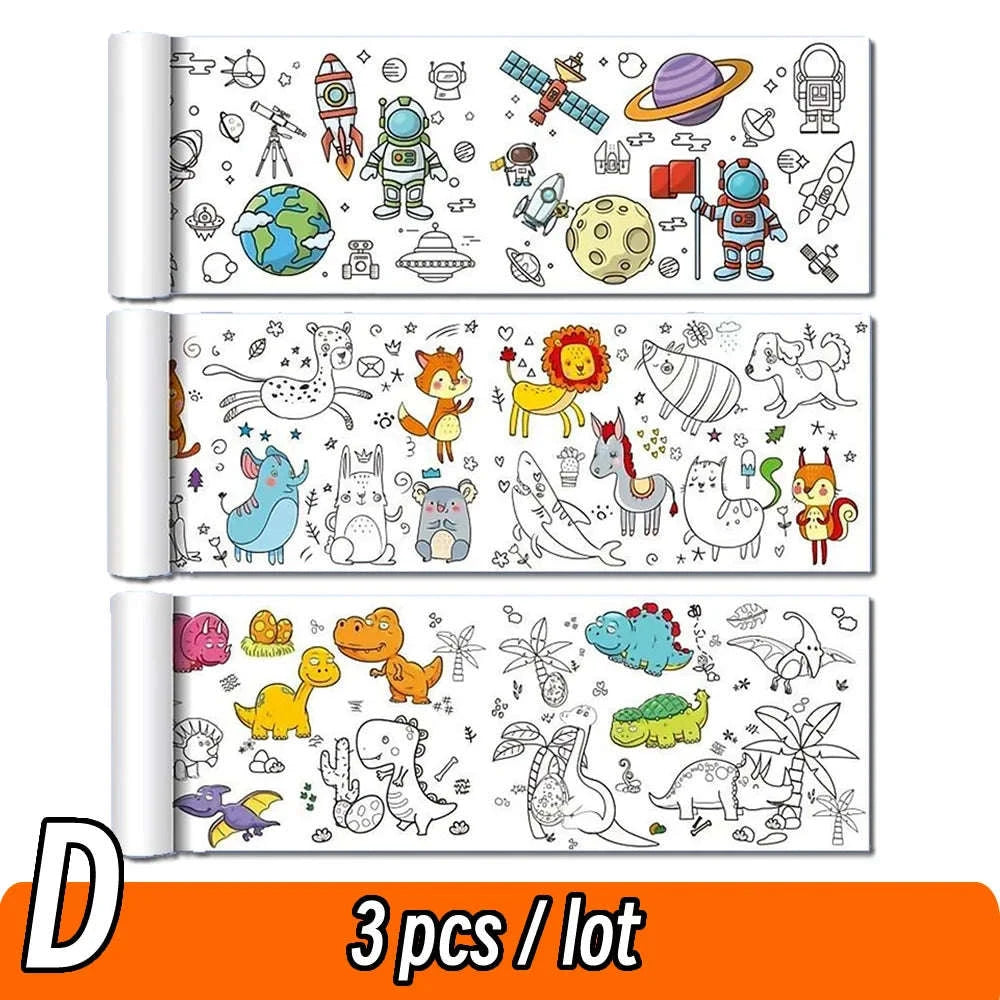 90cm Animal Canvas Drawing Roll for Kids-1 Paper Space