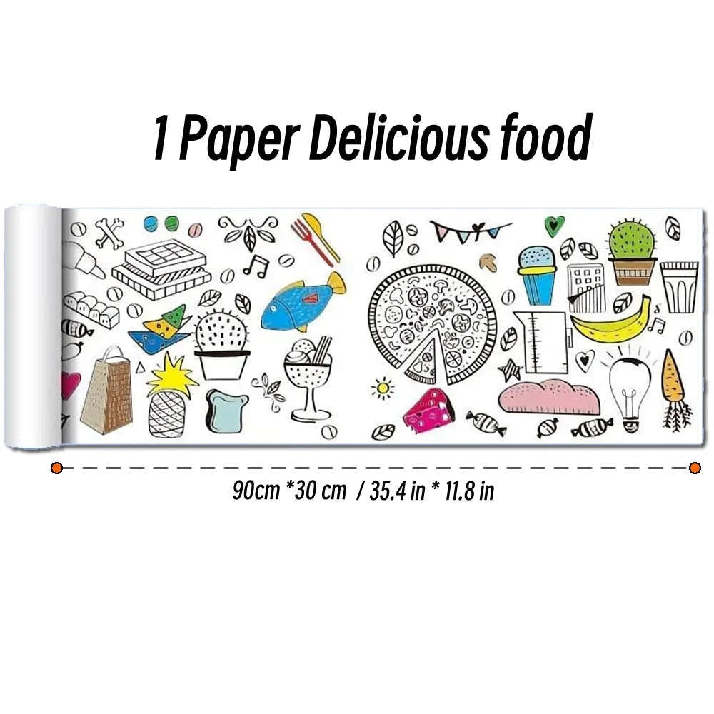 90cm Animal Canvas Drawing Roll for Kids-1 Paper Space