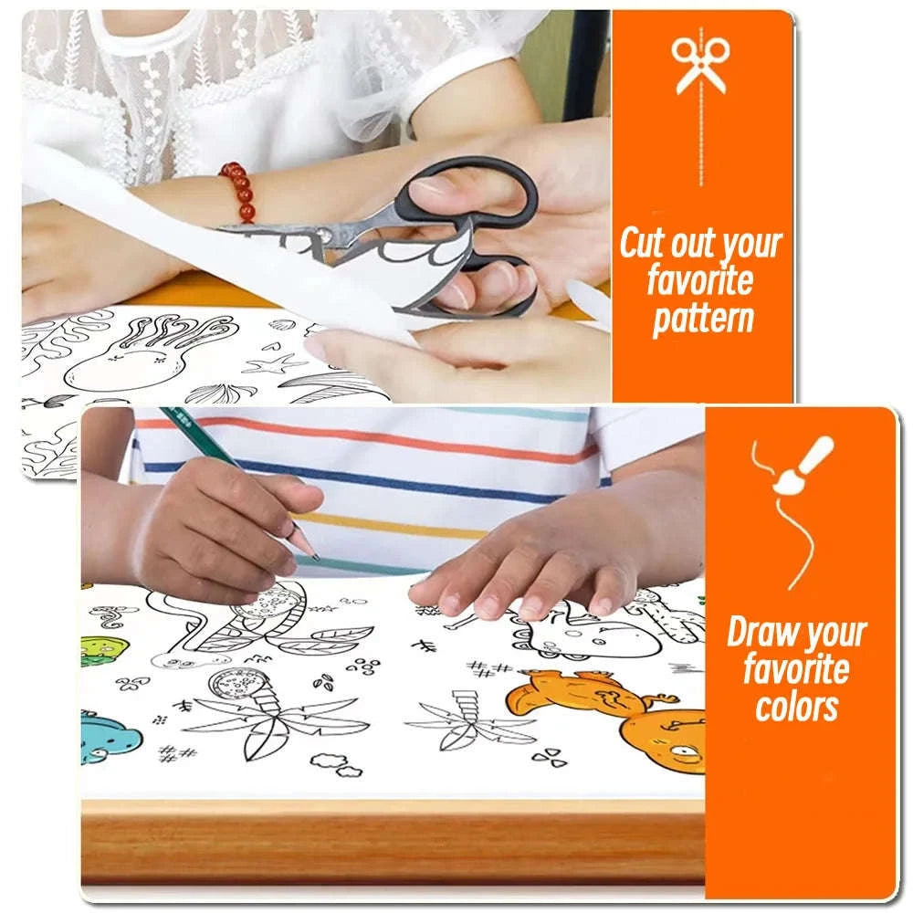 90cm Animal Canvas Drawing Roll for Kids-1 Paper Space