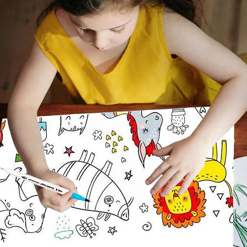 90cm Animal Canvas Drawing Roll for Kids-1 Paper Space
