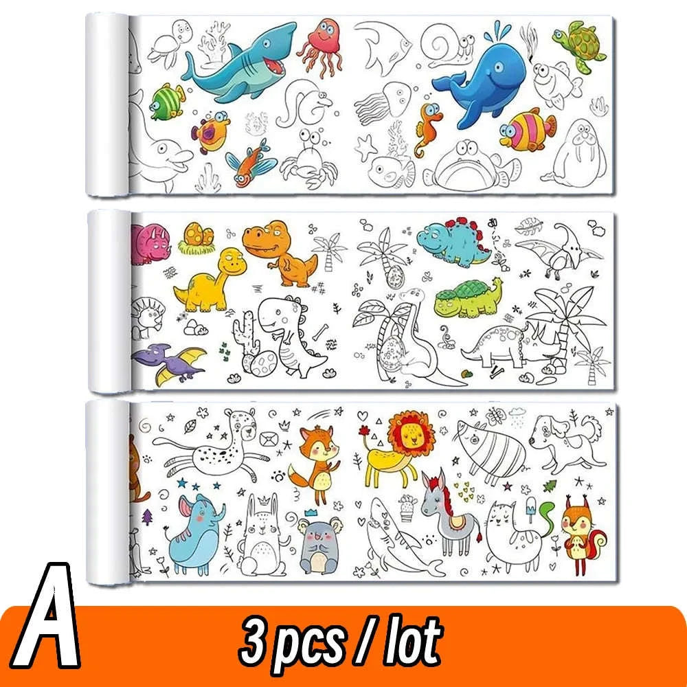 90cm Animal Canvas Drawing Roll for Kids-1 Paper Space