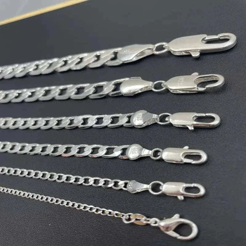 925 Sterling Silver Chain Necklace for Men and Women-LN027-2mm / 45cm