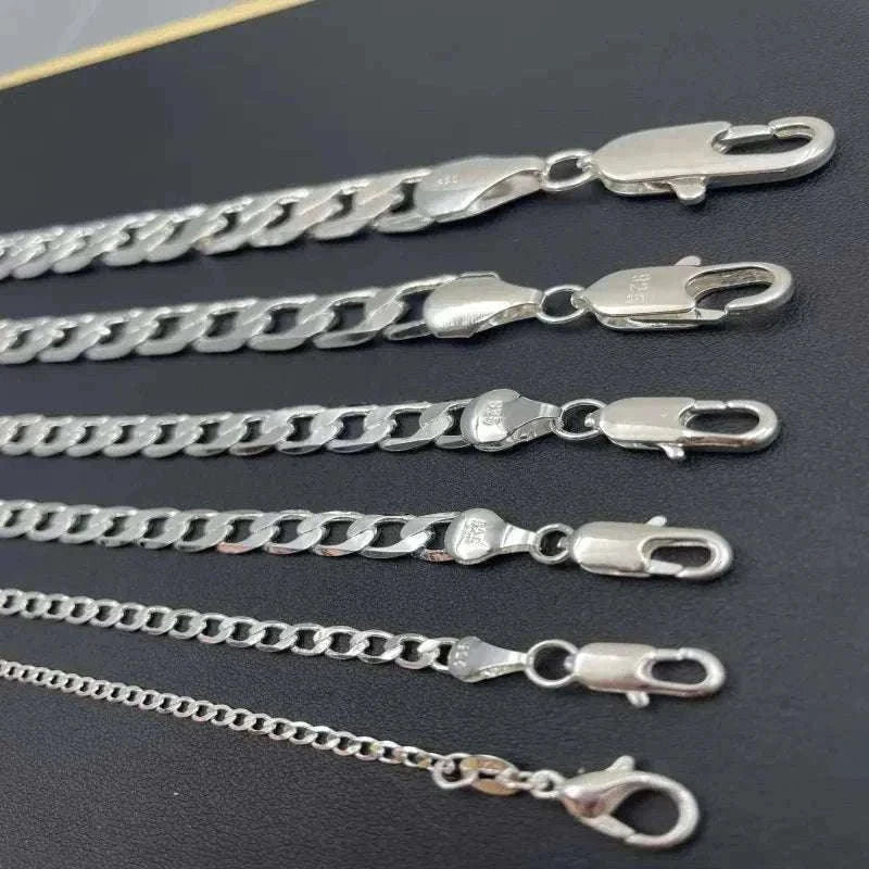 925 Sterling Silver Chain Necklace for Men and Women-LN027-2mm / 45cm