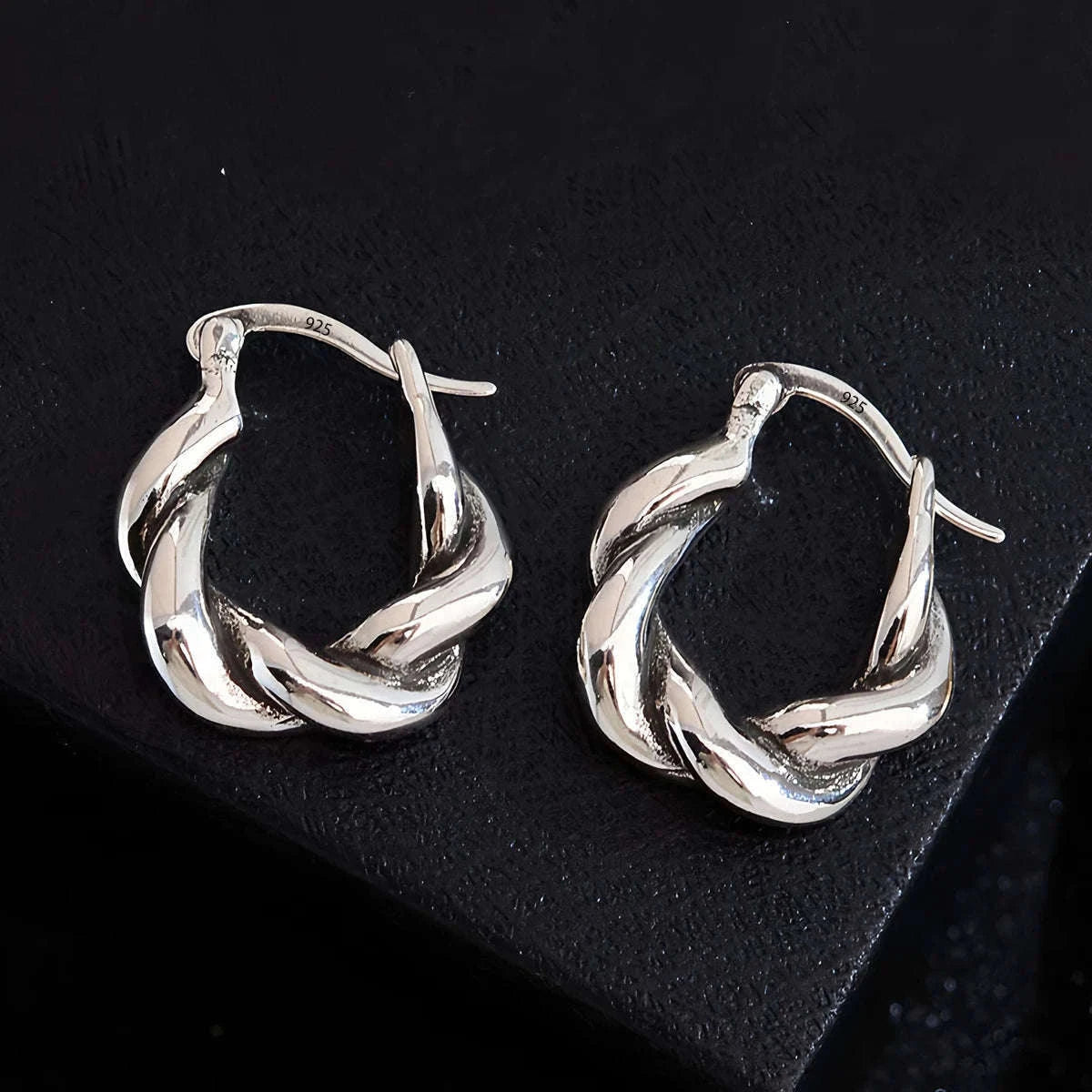 925 Sterling Silver CZ Star Moon Asymmetric Hoop Earrings-30HLZY4617-01
