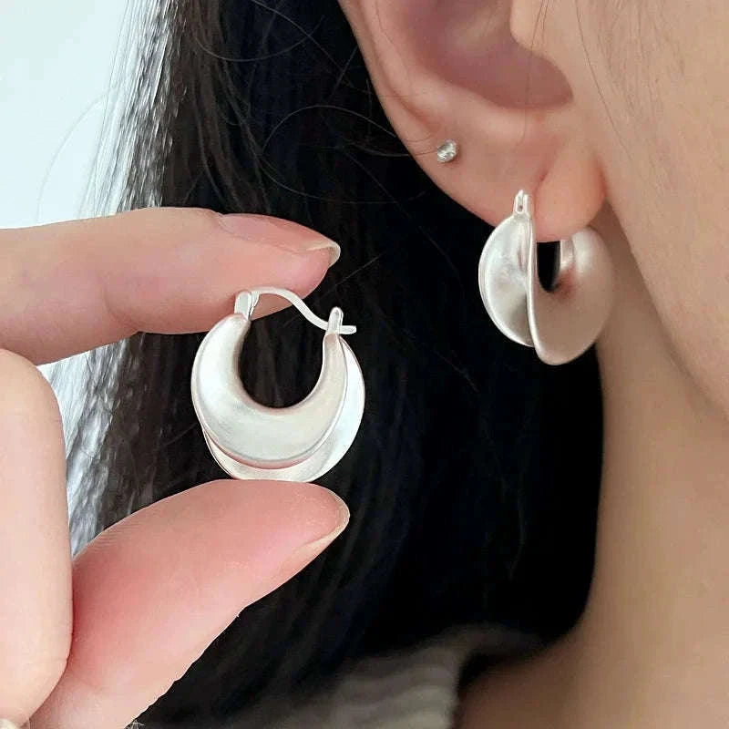 925 Sterling Silver CZ Star Moon Asymmetric Hoop Earrings-30HLZY4617-01
