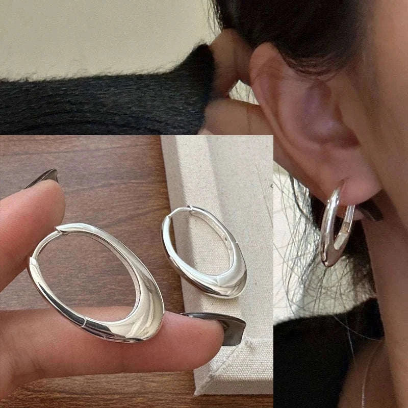 925 Sterling Silver CZ Star Moon Asymmetric Hoop Earrings-30HLZY4617-01