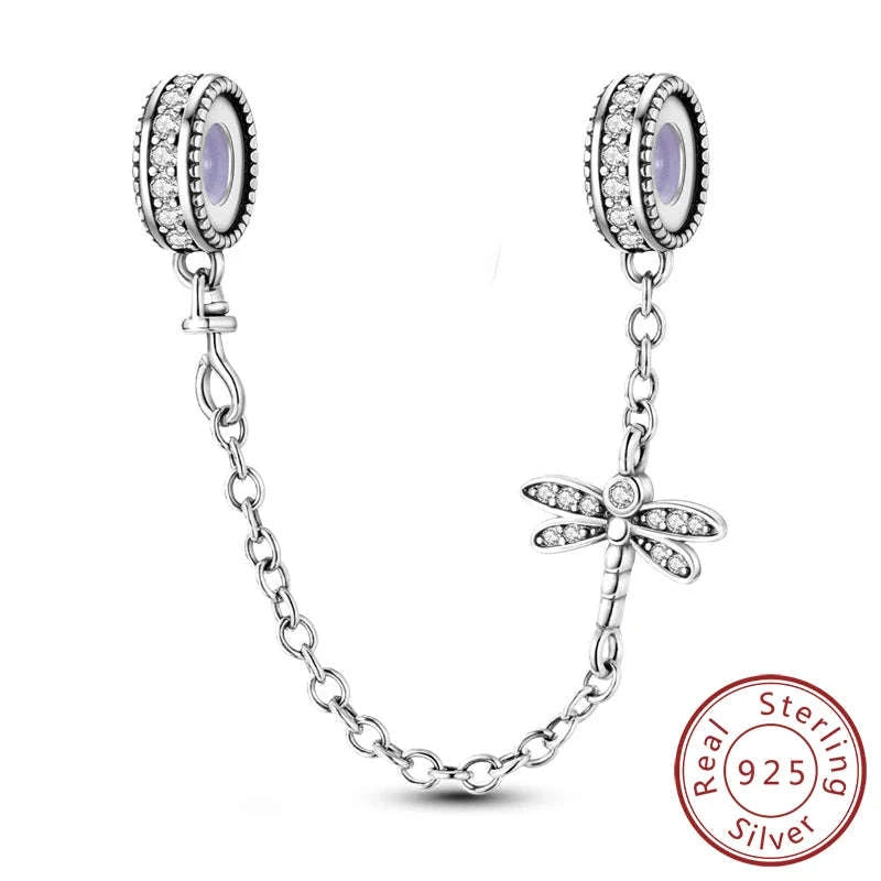 925 Sterling Silver Luminous Firefly Butterfly Charm-KTC268