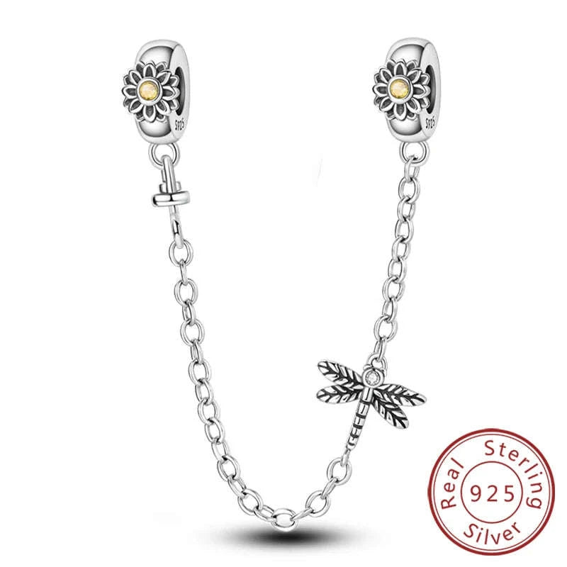 925 Sterling Silver Luminous Firefly Butterfly Charm-KTC268