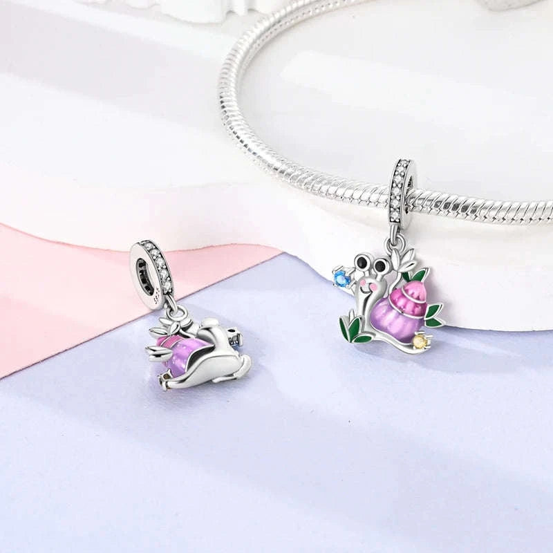 925 Sterling Silver Luminous Firefly Butterfly Charm-KTC268