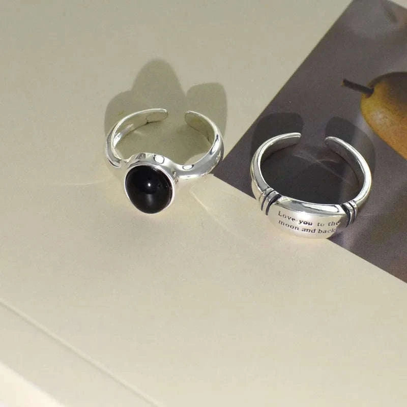 925 Sterling Silver Plated Hetian Jade Bamboo Ring-32WAA7448
