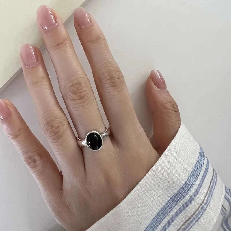 925 Sterling Silver Plated Hetian Jade Bamboo Ring-32WAA7448