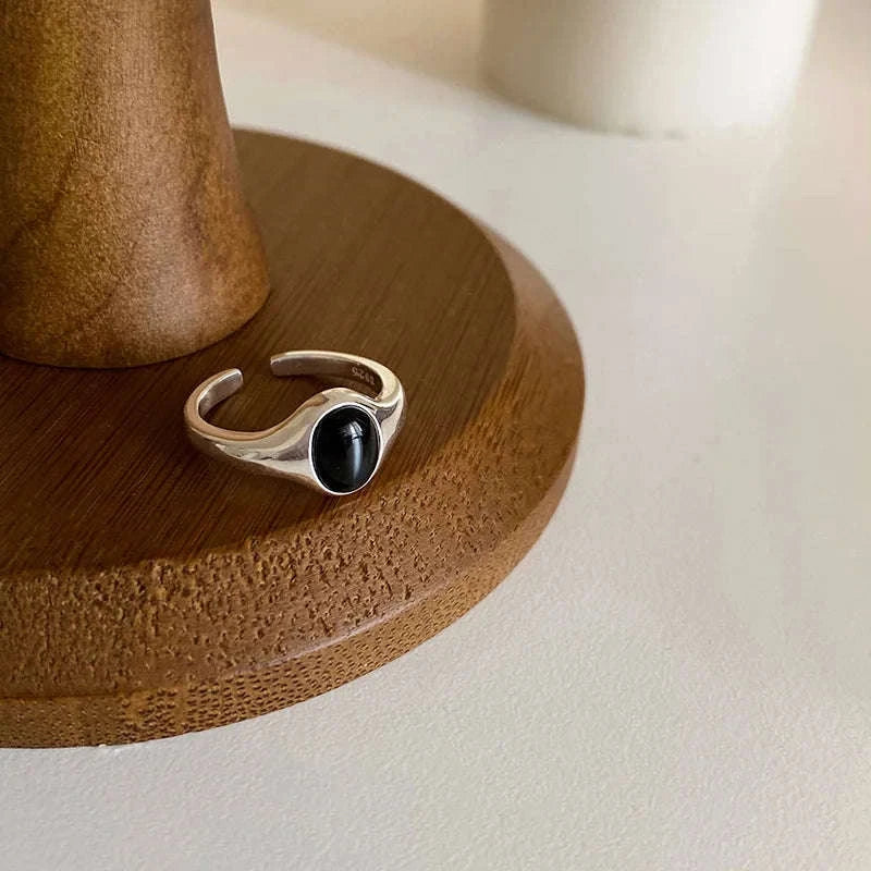 925 Sterling Silver Plated Hetian Jade Bamboo Ring-32WAA7448