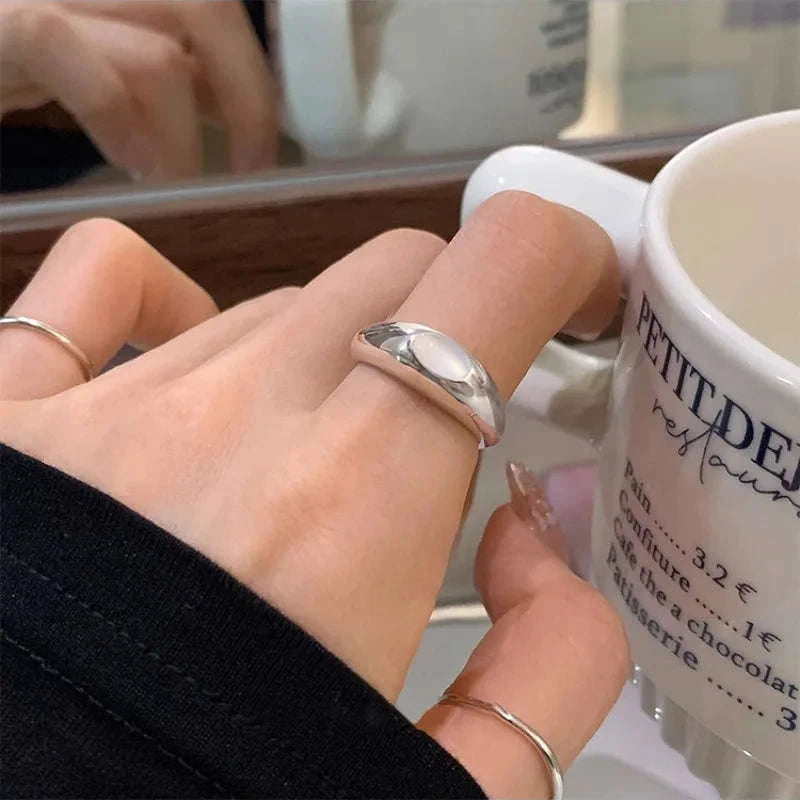 925 Sterling Silver Plated Hetian Jade Bamboo Ring-32WAA7448