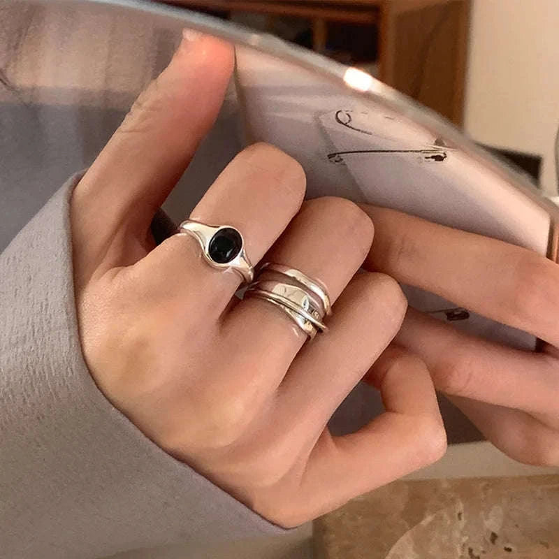 925 Sterling Silver Plated Hetian Jade Bamboo Ring-32WAA7448