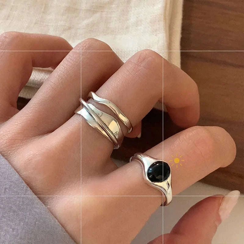 925 Sterling Silver Plated Hetian Jade Bamboo Ring-32WAA7448