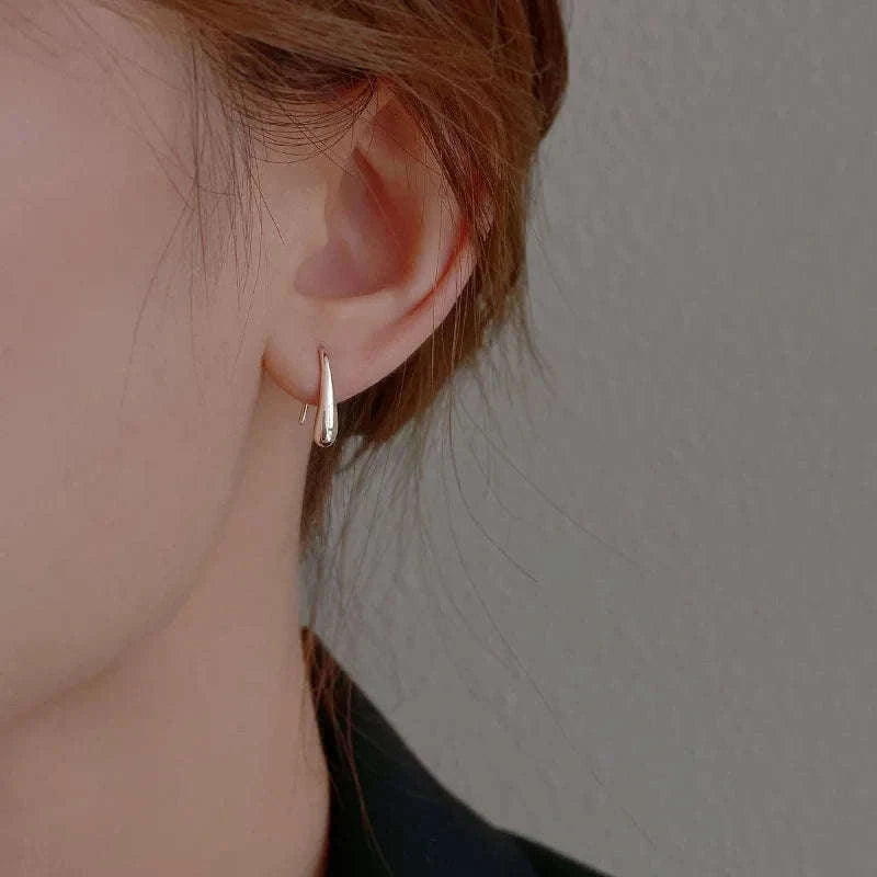 925 Sterling Silver Water Drop Earrings for Women-Gold