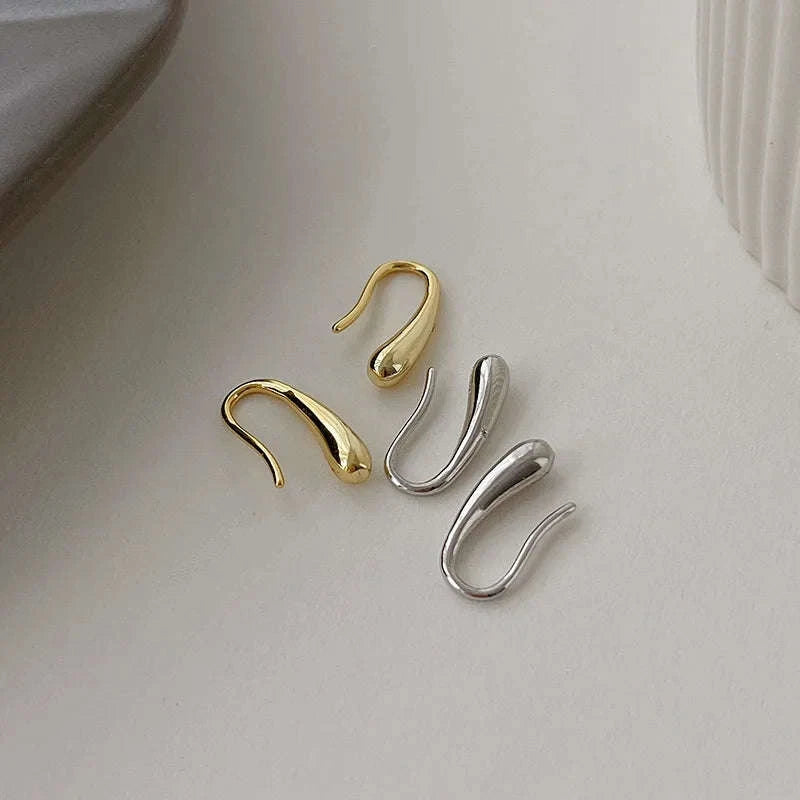 925 Sterling Silver Water Drop Earrings for Women-Gold