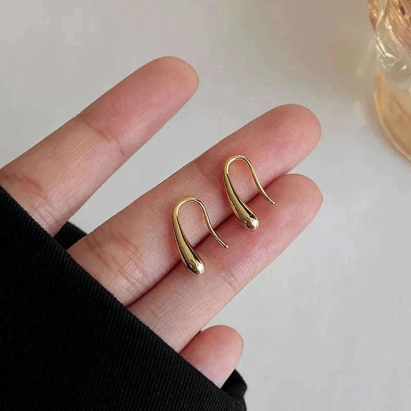 925 Sterling Silver Water Drop Earrings for Women-Gold