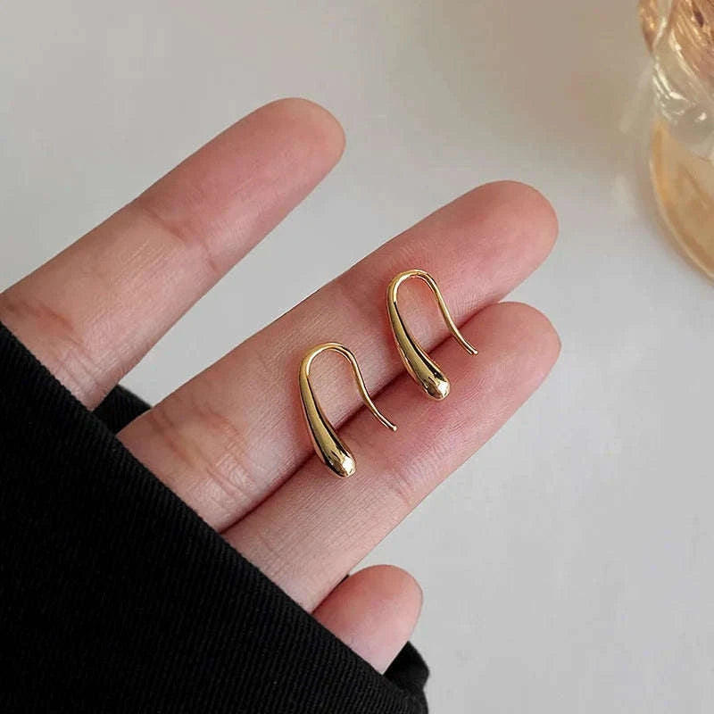 925 Sterling Silver Water Drop Earrings for Women-Gold
