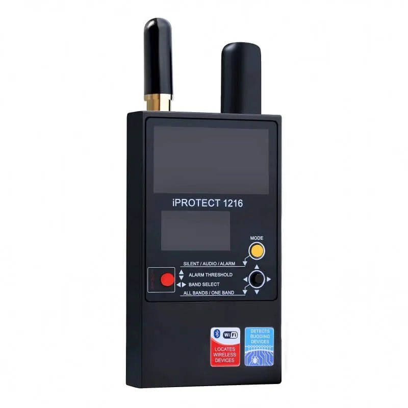 iProtect 1216 3-band RF-detektor för dolda avlyssningsapparater och spårare
