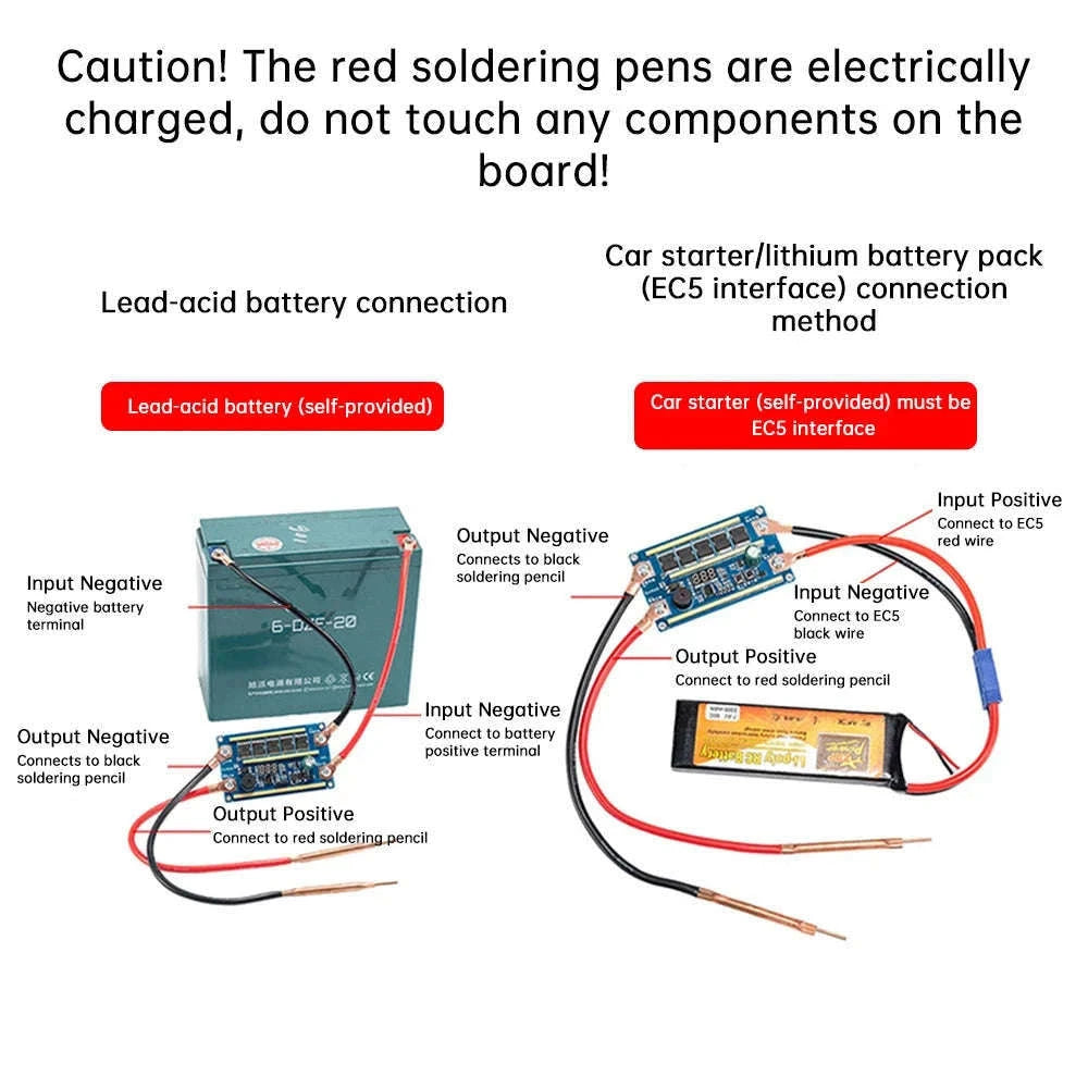 99 Gears 12V Spot Welder Kit for Battery Pack Building-B