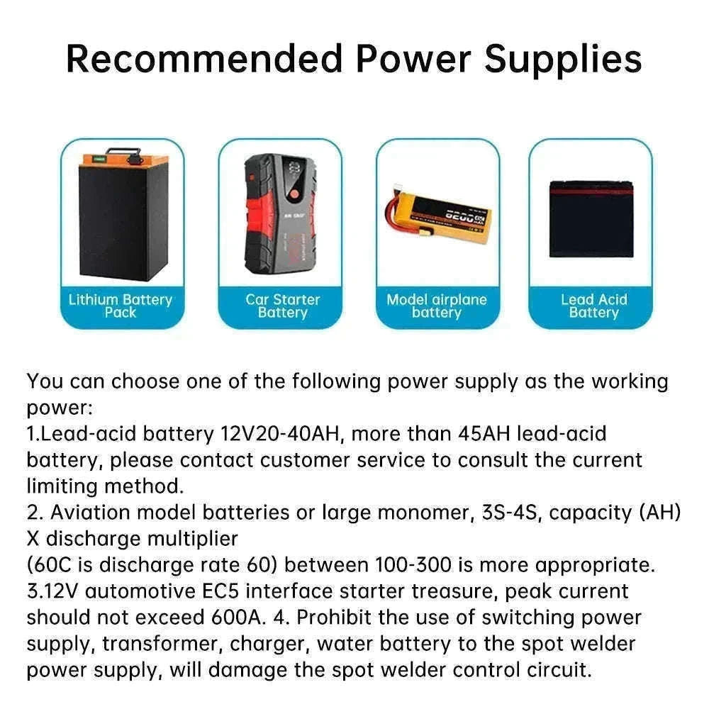 99 Gears 12V Spot Welder Kit for Battery Pack Building-B
