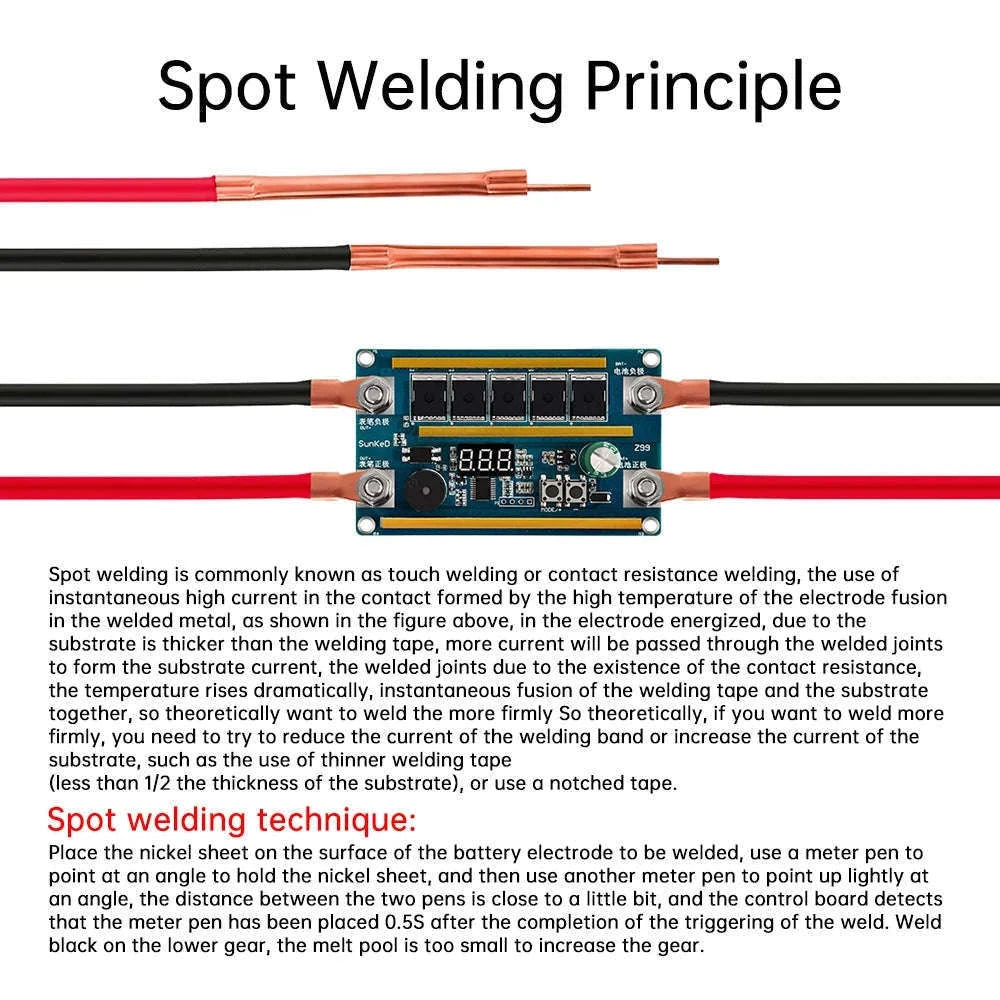 99 Gears 12V Spot Welder Kit for Battery Pack Building-B