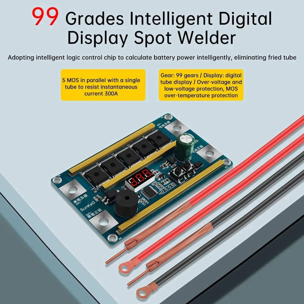 99 Gears 12V Spot Welder Kit for Battery Pack Building-B