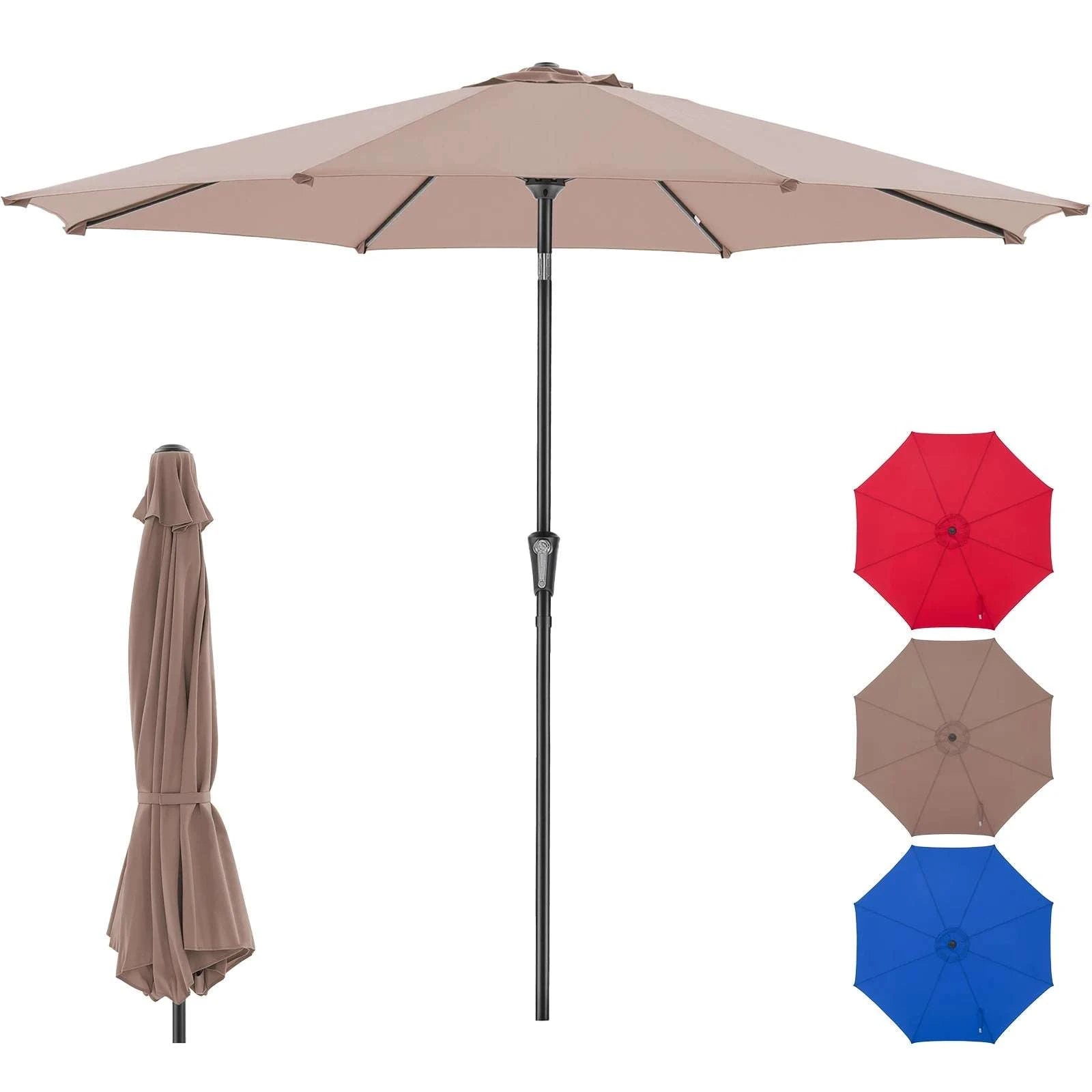 9ft Patio Umbrella with Tilt & Crank – Outdoor Table Shade-BLUE / United States