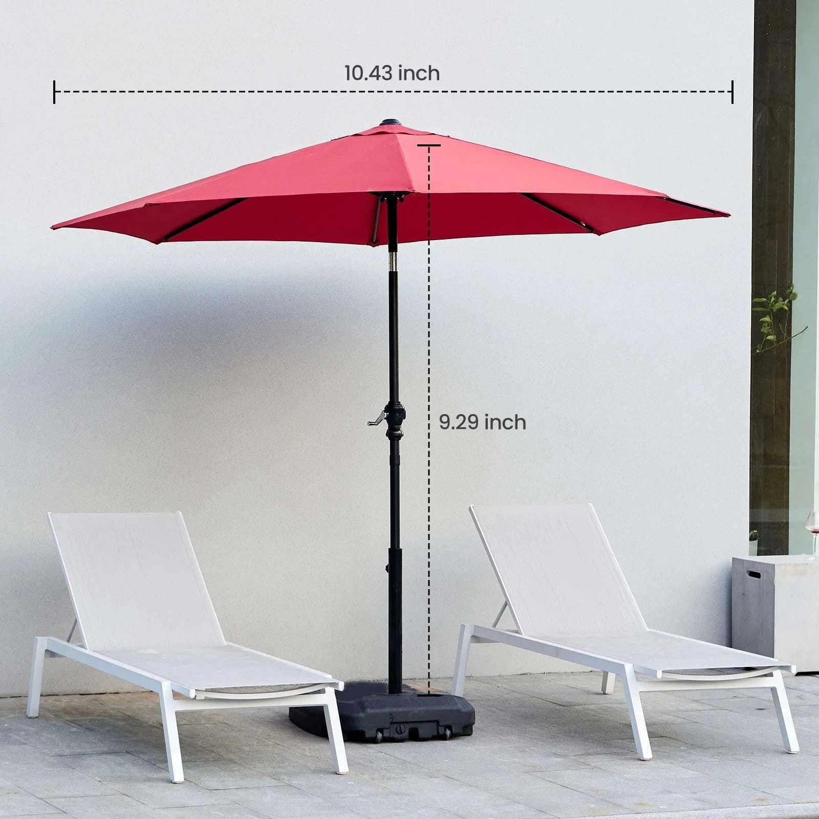 9FT Patio Umbrella with UV Protection for Garden & Outdoor Shade-Blue / United States